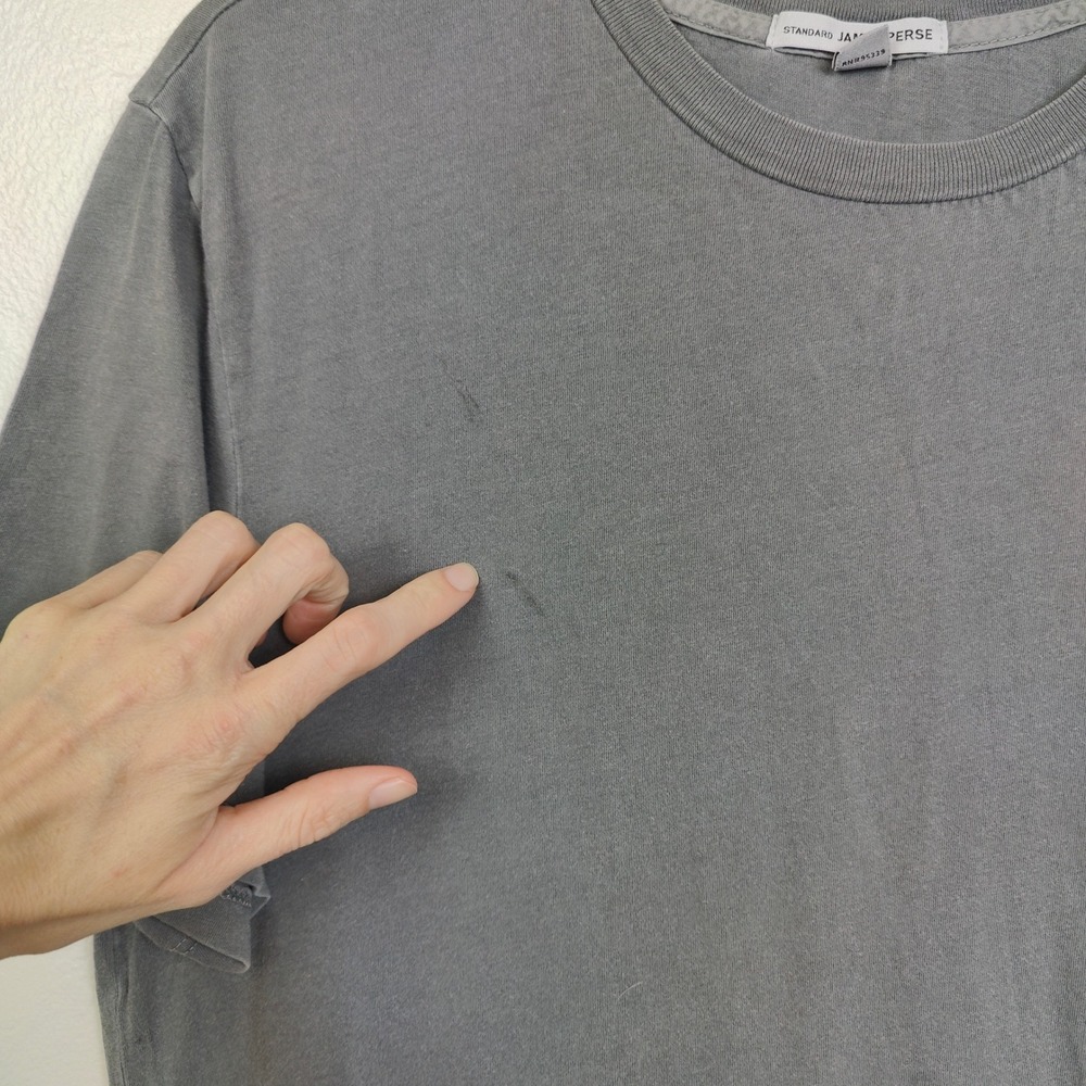 James Perse T-Shirt Mens 2 Medium Grey Hawaii Graphic Crew Neck Combed Cotton - Picture 4 of 10